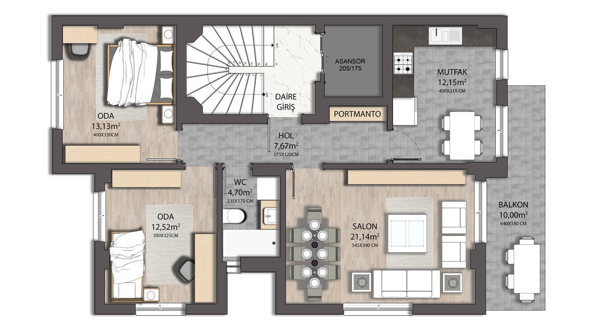 Akçengel Sokak Çağrı Apartmanı Kat Planı